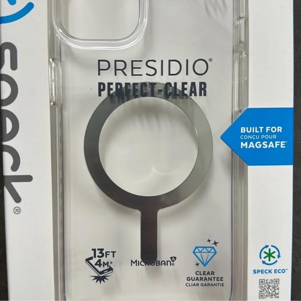 NEW Speck Presidio Clear Case with MagSafe Ring I-Phone 14